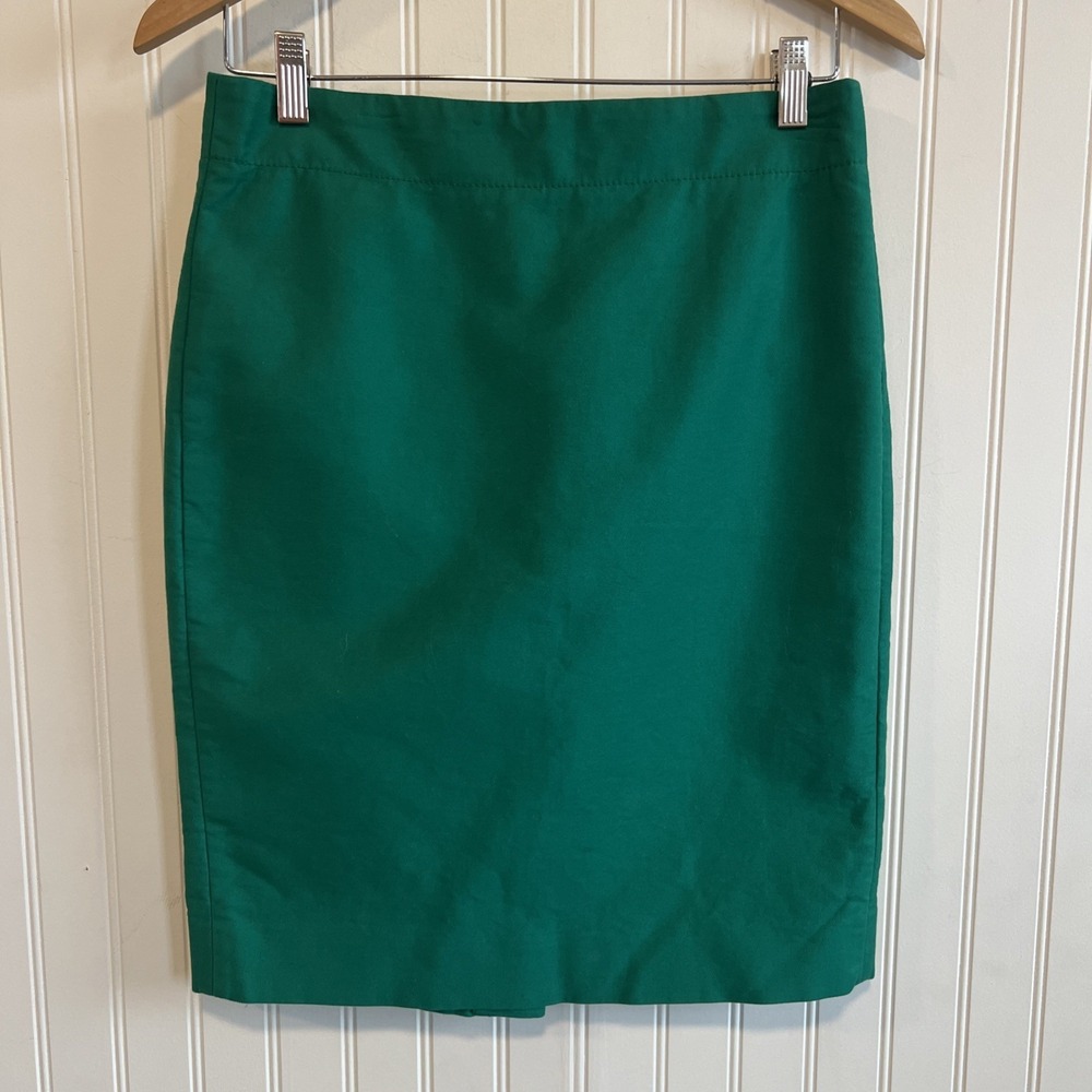 J. Crew Green No. 2 Pencil Skirt Size 2 Women Vibrant Green Emerald Jade